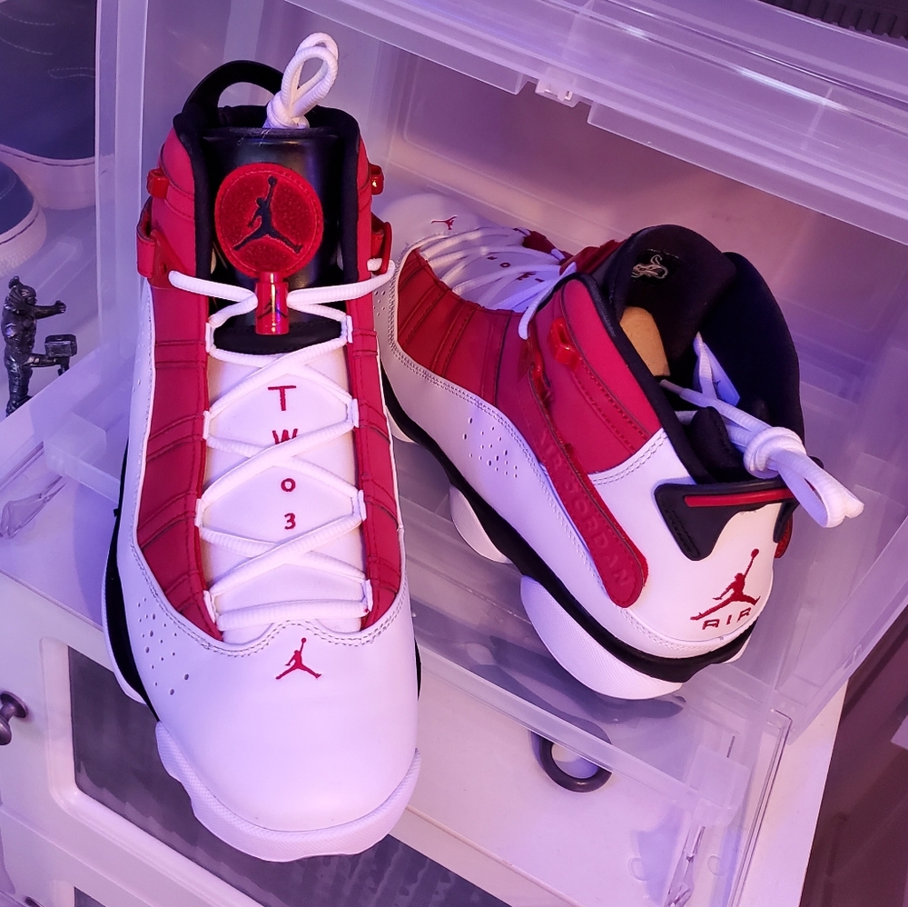 Jordan 6 Rings White\Black\Carmine sz: 11.5